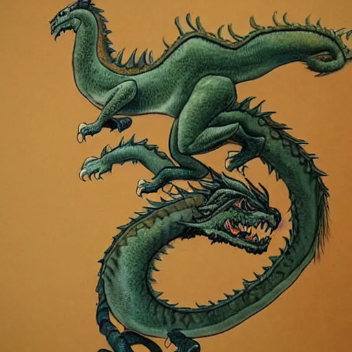 Image similar to Cat riding on the back of a huge dragon, detailed