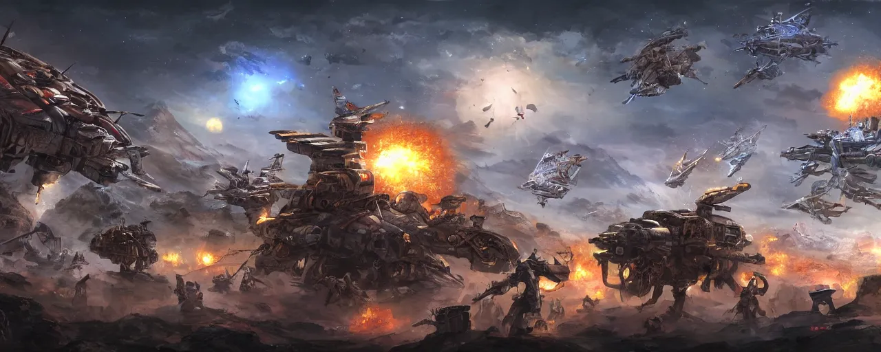 Image similar to fantasy monkey war in space, concept art, 4 k