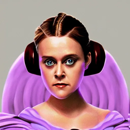 Image similar to hyperrealistic alicia silverstone as princess leia