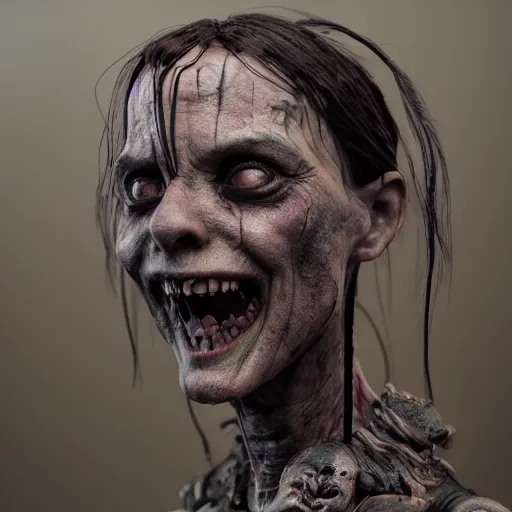 Image similar to horror animatronic, by wlop, 8 k, super detailed, octane render, vfx, super realistic, unreal engine