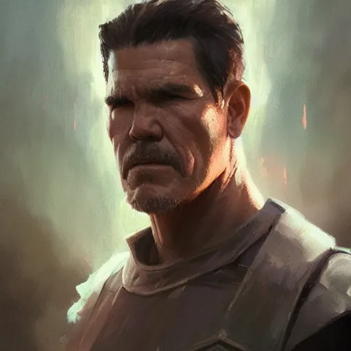 Image similar to A portrait of josh brolin, Magic the Gathering art, art by greg rutkowski, matte painting, trending on artstation