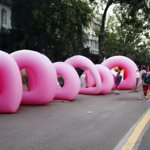 Image similar to inflatable bubble of chewing gum on fire