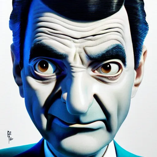 Image similar to face icon stylized minimalist of mr. bean poltergeist 1 9 8 2, loftis, cory behance hd by jesper ejsing, by rhads, makoto shinkai and lois van baarle, ilya kuvshinov, rossdraws global illumination