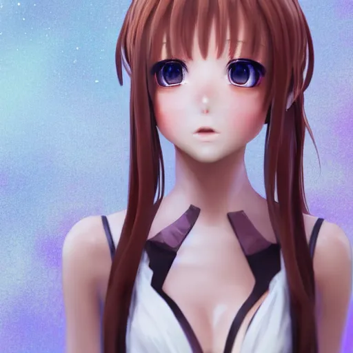 Image similar to beautiful full body portrait of a human like anime girl android with artificial pale skin and fox ears, high quality, highly detailed, 4 k, drawn by wwpgi, trending on artstation, digital art, rendered in unity 3 d