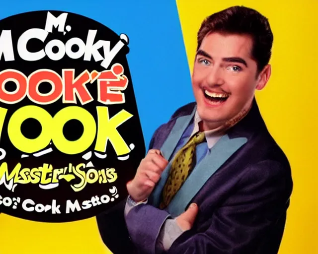 Prompt: Mr. Cookie Masterson, host of 90s trivia game You Don't Know Jack.