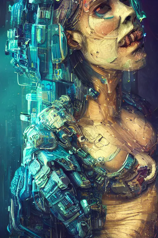 Image similar to hyperrealistic portrait of a woman monster astronaut, full body portrait, well lit, intricate abstract. cyberpunk, intricate artwork, by Tooth Wu, wlop, beeple. octane render,in the style of Jin Kagetsu, James Jean and wlop, highly detailed, sharp focus, intricate concept art, digital painting, ambient lighting, 4k, artstation