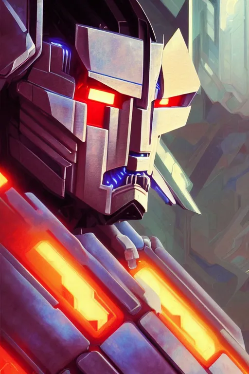 Prompt: a portrait of optimus prime, fantasy, sharp focus, intricate, elegant, digital painting, artstation, matte, highly detailed, concept art, illustration, ambient lighting, art by ilya kuvshinov, artgerm, alphonse mucha, and greg rutkowski