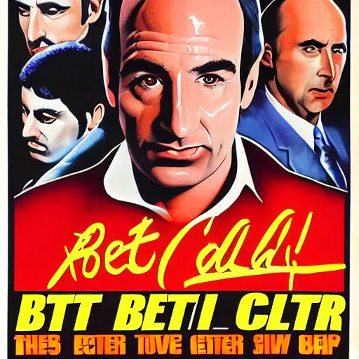 Image similar to A 1980s movie poster for Better Call Saul