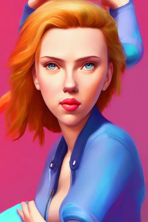 Scarlett Johansson as a cute pixar character, vivid | Stable Diffusion ...