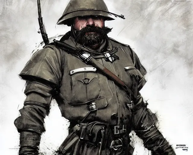 Prompt: portrait of doctor ivo robotnik as a waffen - ss officer, epic, tragic, dark fantasy art, fantasy, pretty, hd shot, digital portrait, beautiful, artstation, comic style, by artgerm, guy denning, jakub rozalski, magali villeneuve and charlie bowater