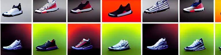 Image similar to high diffusion portrait of futuristic sneakers, lightjning tails, energetic, marketing,