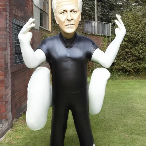 Image similar to oversized Jeff Koonz sculpture of Derek Acorah as a ghostly apparition