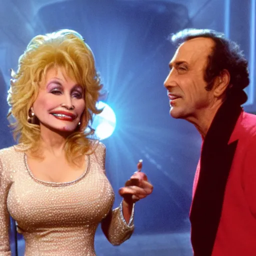 Image similar to Dolly Parton on an episode of Deep Space Nine