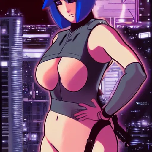 Prompt: motoko, ghost in the shell by shirow masamune