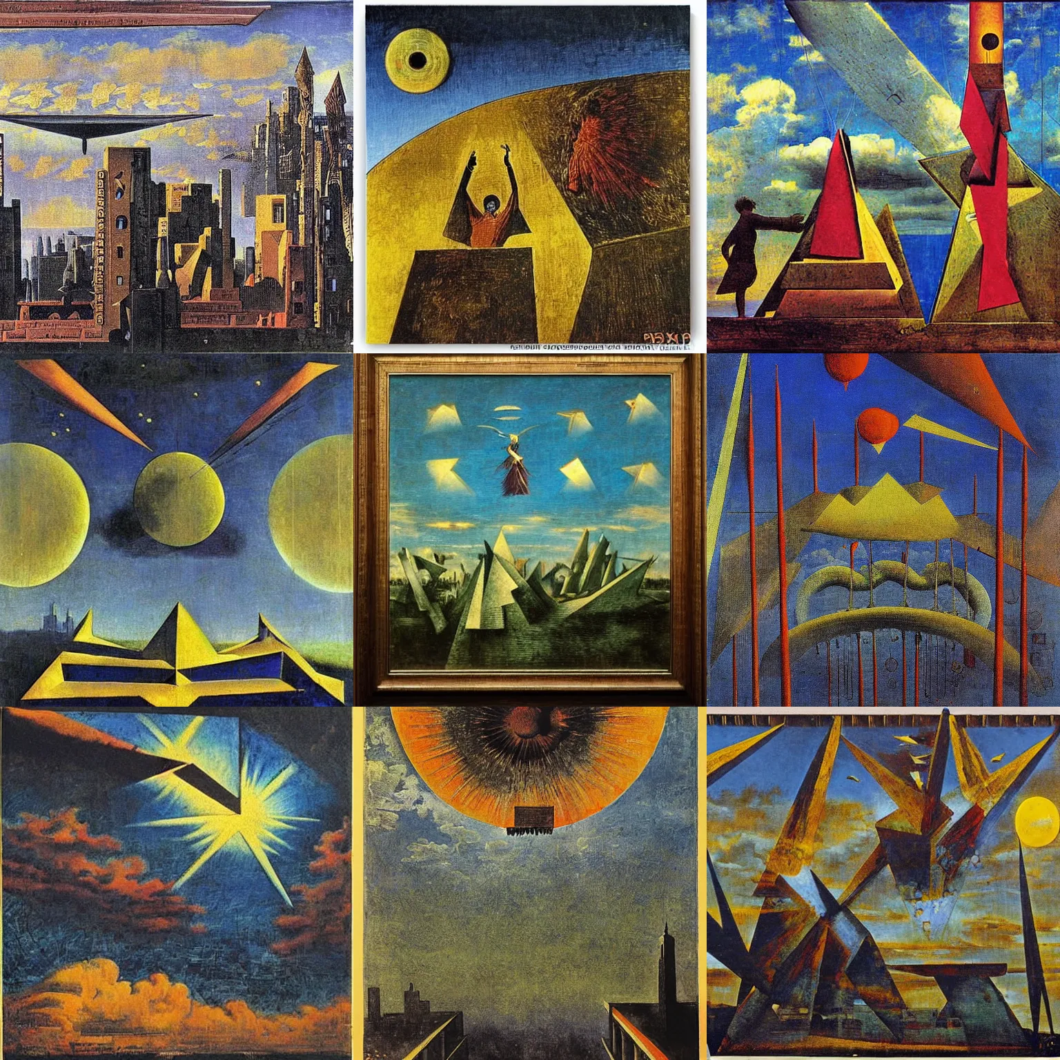 Prompt: Our Banner In The Sky by Max Ernst