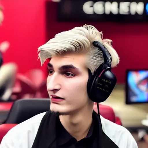 Image similar to really handsome gigachad xqc gigachad gambling : : realistic : : 1 dslr : : 1 - - quality 2