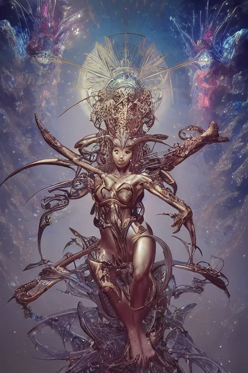 Image similar to now is the time to relaunch the dream weapon, by artgerm and yoshitaka amano and moebius and hr giger and zdislaw beksinski and hajime sorayama and alphonse mucha, hyperdetailed, symmetry, glamour, surreal, dc comics, ornate, stunning, nebula, explosions in the sky, trending on artstation