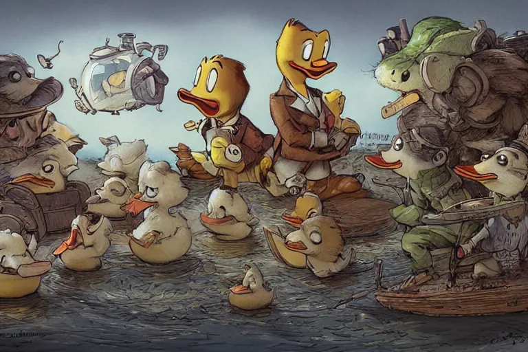 Image similar to duckburg by jean - baptiste monge