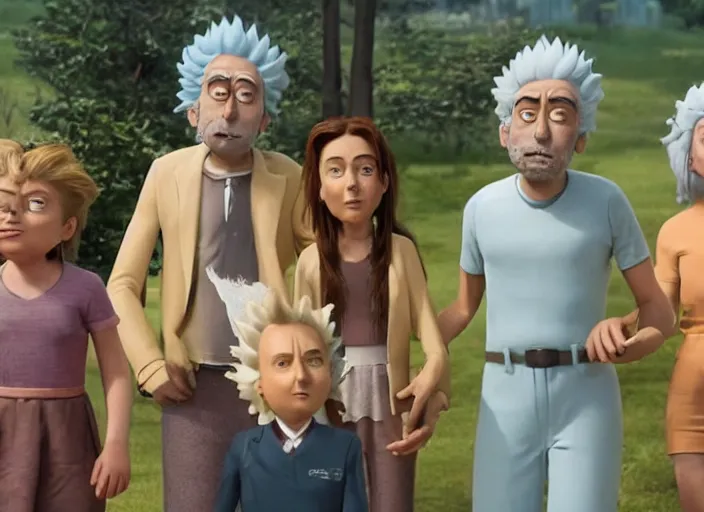 Image similar to film still of rick sanchez family in the new scifi movie 4 k,,,,,,,,,,,,,,,,,,,,,,,,,,,,,,,,,,,,,,,,,,,,,,,, rick and morty