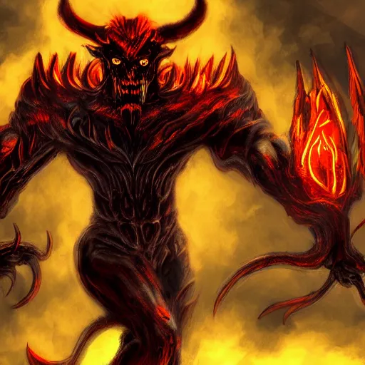 Prompt: a demon in the style of DiabloII fanart, detailed, 4k