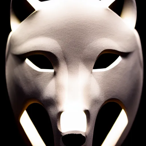 Image similar to mask of wolf, studio photo, lighting, soft lighting