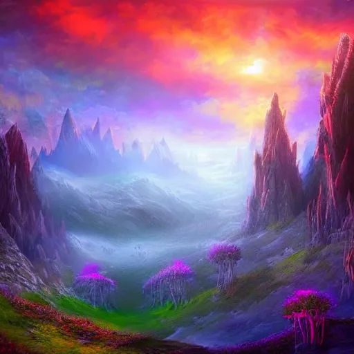 Image similar to mystical fantasy landscape