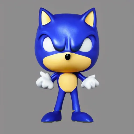 Image similar to a golden sonic the hedgehog pop figure, product image,