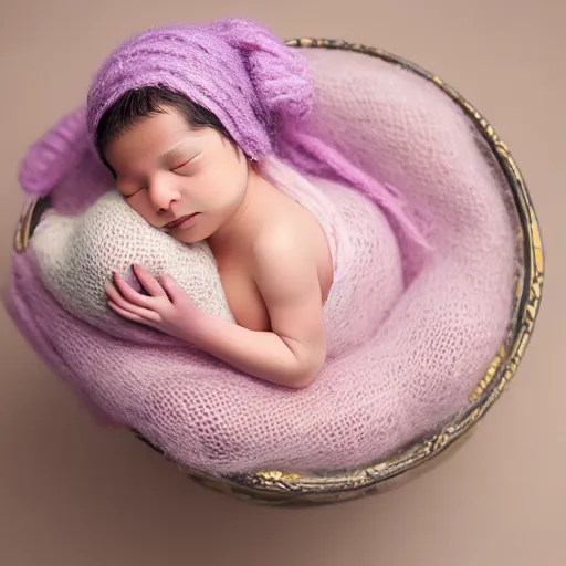 Prompt: beautiful photography of newborn hindi, pastel colors, hyper realistic, 8 0 mm, studio lighting