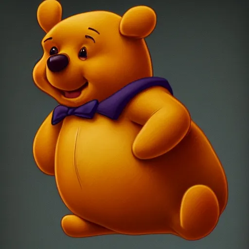 Image similar to photorealistic portrait of winnie the poo