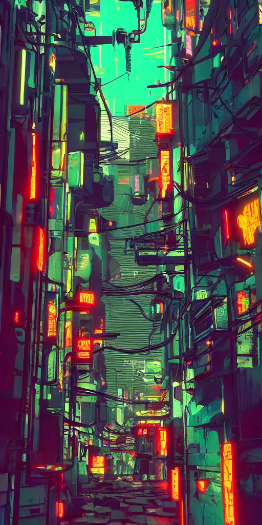 Prompt: cyberpunk alley, pop art, rtx, 8 k, ray tracing, highly detailed, beeple