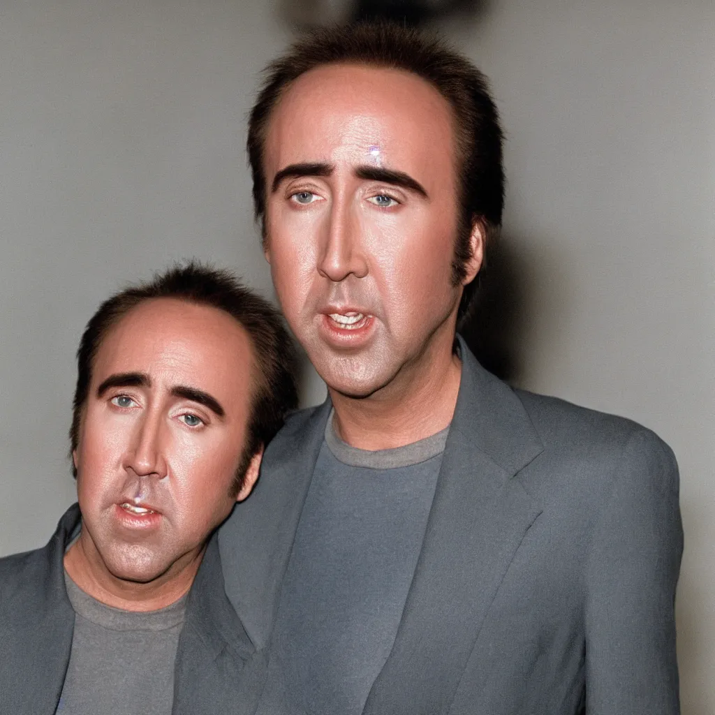 Image similar to full body photograph of nicolas cage in 1 9 8 9 young handsome thin face detail hd 8 k