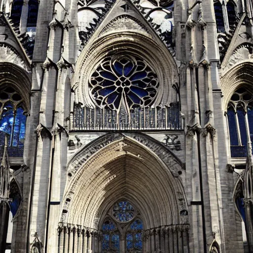 Prompt: great cathedral of doom, gothic architecture, notre dame de la pourriture, rotten cross