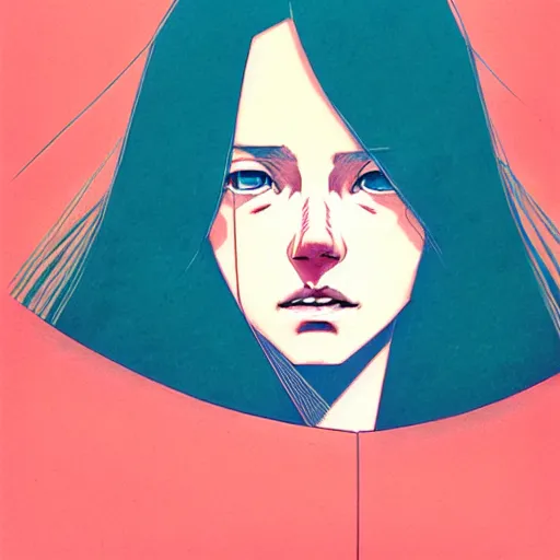 Image similar to portrait soft light, by killian eng and conrad roset, inspired by akira anime, etching, fine, sharp high detail, screen print,