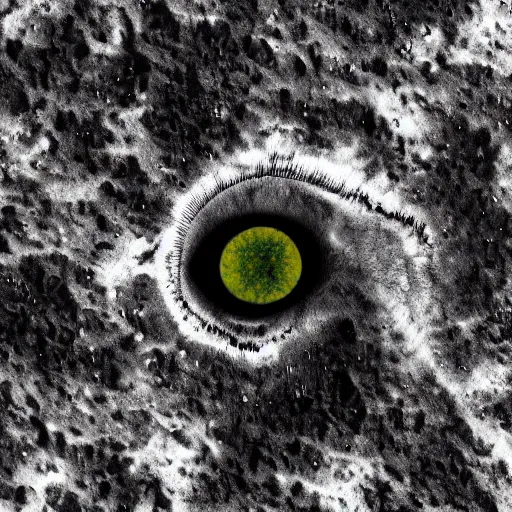 Prompt: landsat 3 IR image of an eye