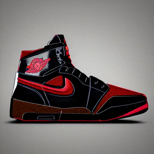 Image similar to air jordan sneaker, pixelated, mindcraft, artstation, 3 d render,