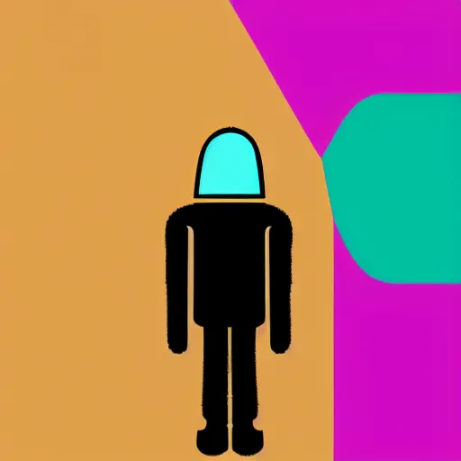 Image similar to paranoid android, line vector Art