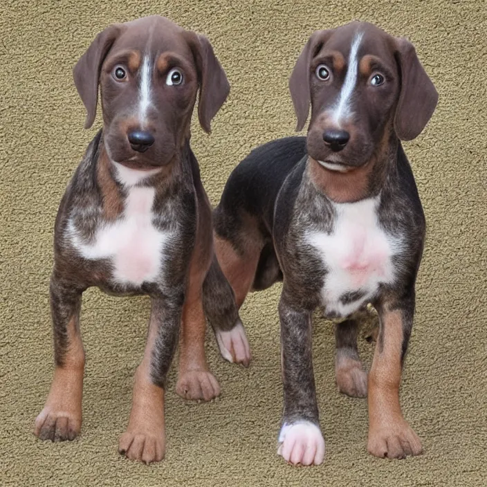 Prompt: cute plott hound puppies calico critter, detailed product photo