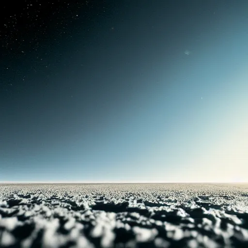 Prompt: Ground view of the clouds of Neptune, sharp, endless horizon, award winning photography