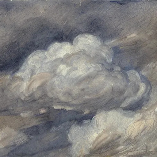 Prompt: clouds in the style of John Constable cloud studies sketches-n 8