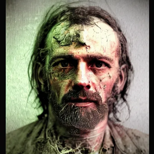 Prompt: a messed up grunged up colorized mugshot of saul goodmain, grainy, messy, grunged up, low resolution, low quality, realistic, hyperrealistic, 8 k resolution, hd quality, detailed, very detailed, highly detailed, intricate details, trending on artstation, colored, colorized