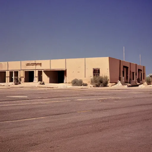 Prompt: 1 9 7 0 s movie still of a empty monstrous stalinist style town in the desert, cinestill 8 0 0 t 3 5 mm eastmancolor, heavy grain, high quality, high detailed