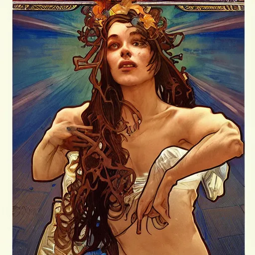 Image similar to crackhead with lord smoking crack cocaine by mcfarlane, alphonse mucha, artgerm and greg rutkowski and magali villeneuve. drug addicts