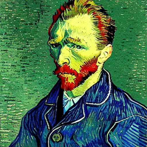 Prompt: Van Gogh's self-portrait, Japanese anime style