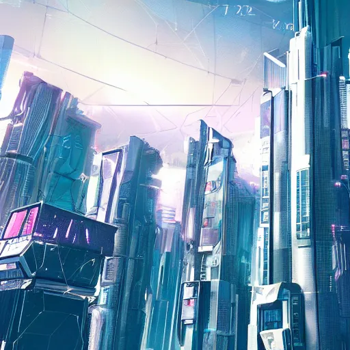 Prompt: megastructure city, cyberpunk aesthetic,