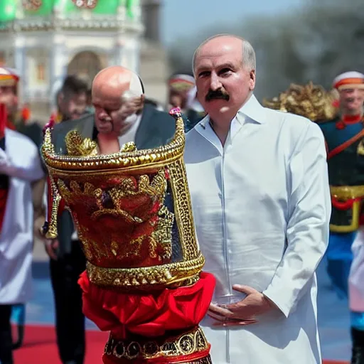 Prompt: Alexander Lukashenko as a genie