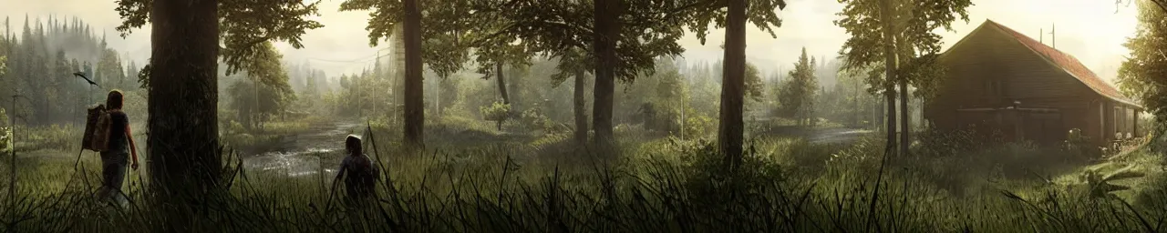 Image similar to the last of us, landscape