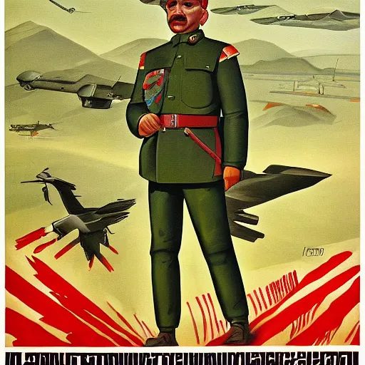 Image similar to a detailed and complex, highly detailed, concept art, soviet propaganda poster depicting a dromaius in military uniform, marxism - leninism. painting by irakli toidze,