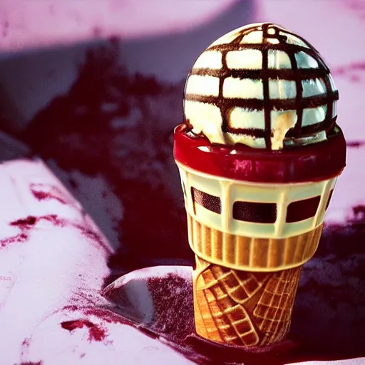 Prompt: freddy kruger as a child's ice cream pop, realistic photography, high detailed