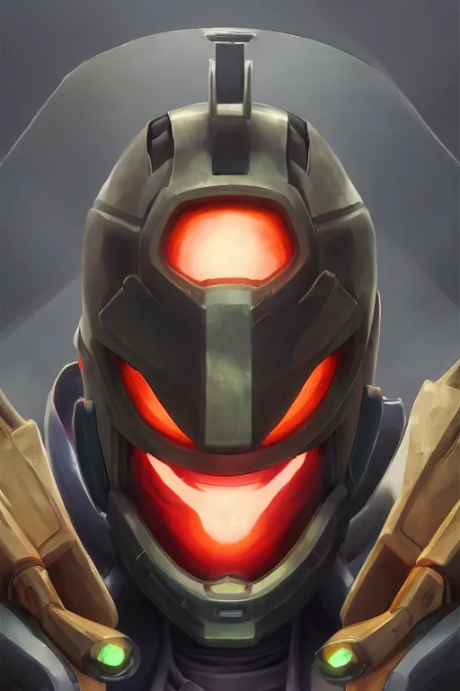 Image similar to epic mask helmet robot ninja portrait stylized as fornite style game design fanart by concept artist gervasio canda, behance hd by jesper ejsing, by rhads, makoto shinkai and lois van baarle, ilya kuvshinov, rossdraws global illumination radiating a glowing aura global illumination ray tracing hdr render in unreal engine 5