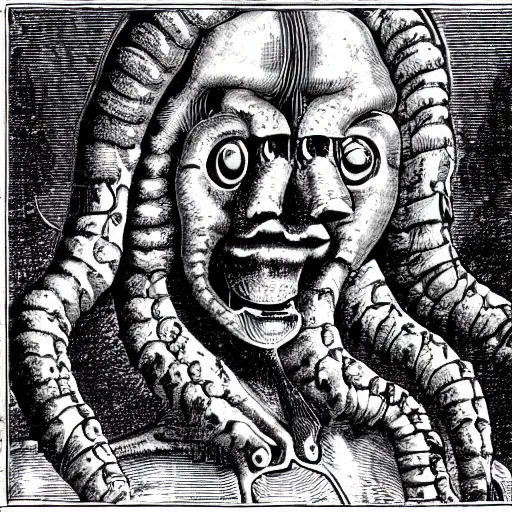 Image similar to illustration of aliens. 1 5 2 3